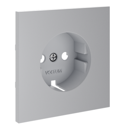 Накладка для розетки с заземлением, S70 (серый)
