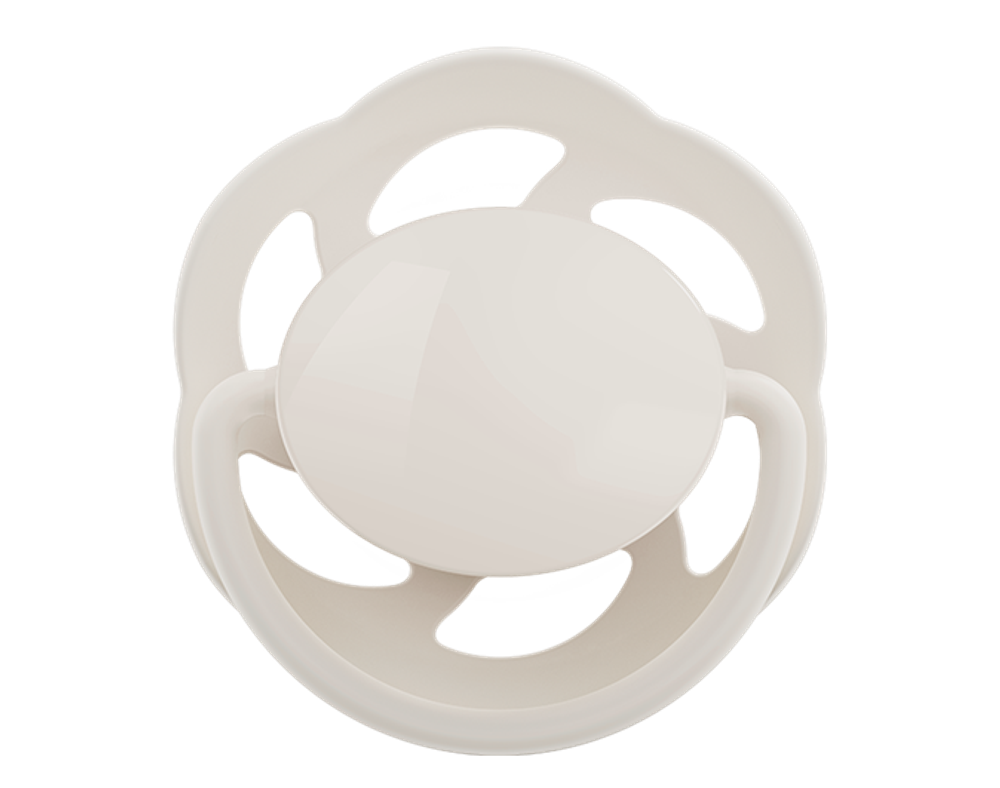 NIP Соска пустышка, латекс "Cherry Green Newborn", для новорожденных, (0-2), коричневый/белый