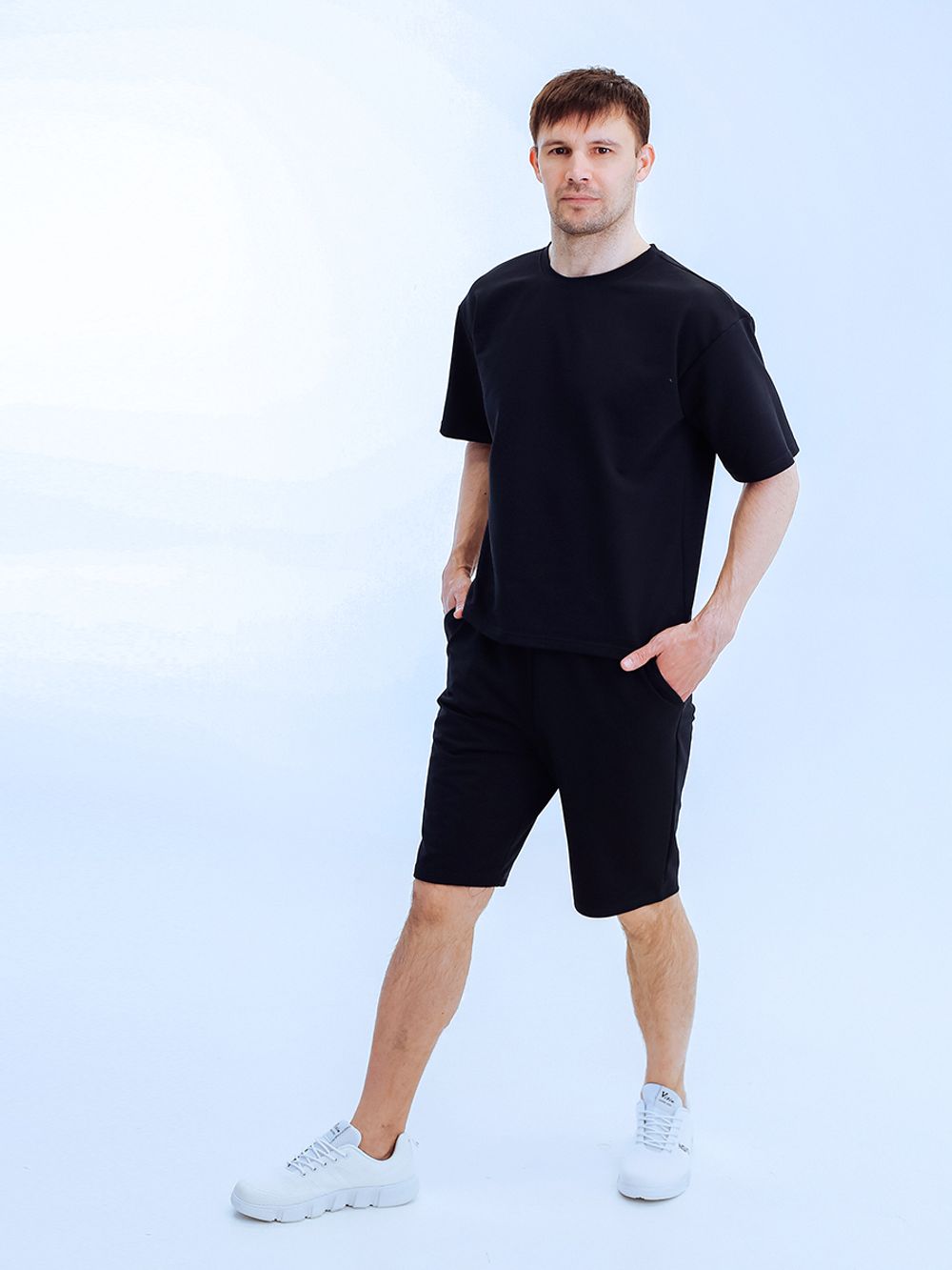С-510/ Костюм мужской (шорты-бермуды и футболка) из футера