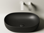 Умывальник чаша накладная овальная (цвет Черный Матовый) Element 600x415x135мм