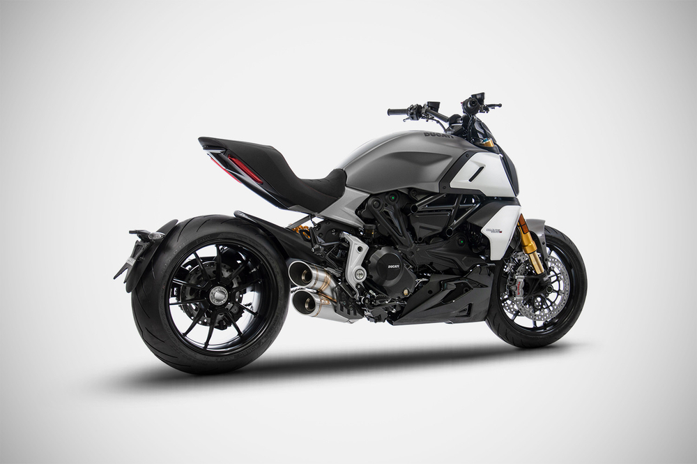 ZDU129S00SSRE5-B ZARD RACING BLACK STEEL EXHAUST SLIP-ON E5 (DVL 1260)
