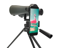 Фотобинокль Levenhuk Kelvin Snap 12x50 с телефоном на штативе