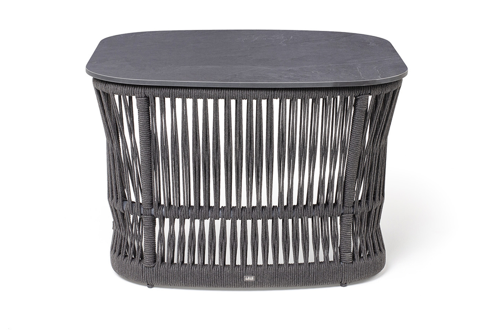 "Лугано" журнальный стол 76х76 H55 см из HPL, цвет "серый гранит"