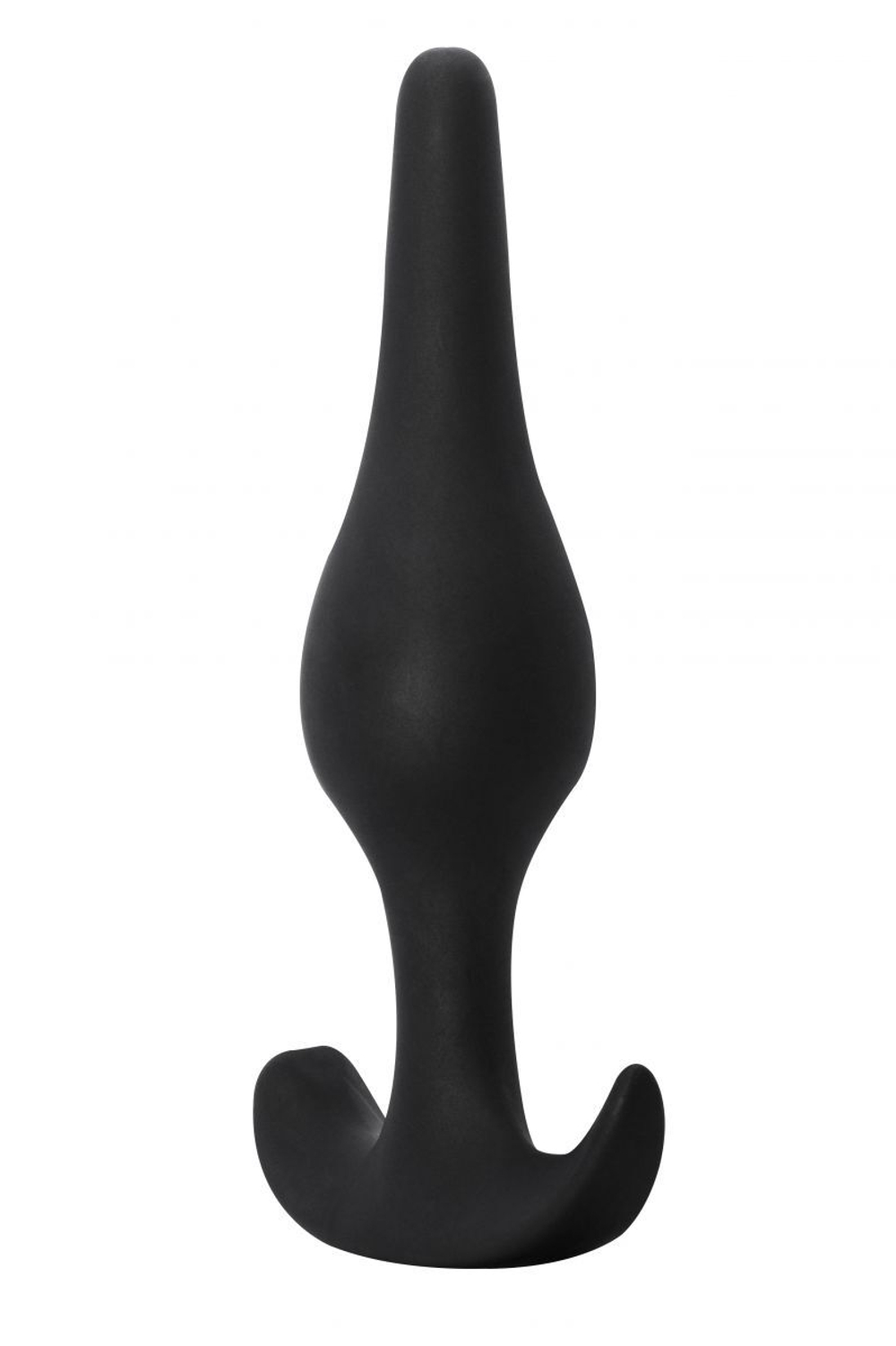 Чёрная анальная пробка Smooth - 12,5 см.