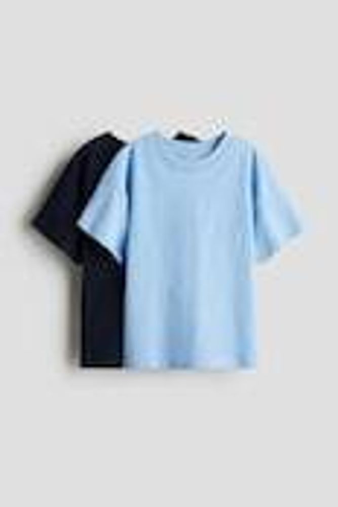 H&amp;M Набор из 2 футболок из хлопка, светло-голубой