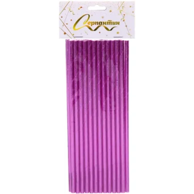 Трубочка для коктейля «Волшебство» 19,5 см d-6 мм (набор 25 шт), Фиолетовый