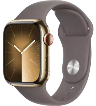Умные часы Apple Watch Series 9 41 мм Steel Case GPS + Cellular, Gold/Clay Sport Band