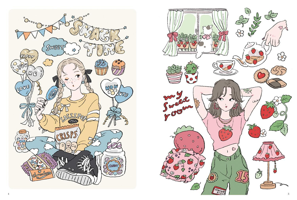 Chiyaki-no-Fakushonuriroku. Coloring Book