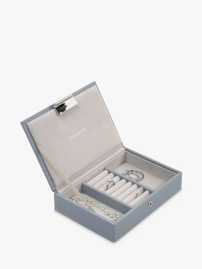 Органайзер для украшений Stackers Mini Box Lid (Taupe) (голубой / Dusky Blue)