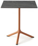 Стол ламинированный обеденный Scab Design Tripe, терракотовый, черный мрамор Сахара