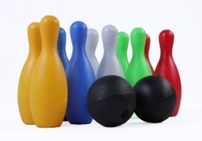 Пластмассовый игрушечный набор "Боулинг с сеткой (Маленький)"