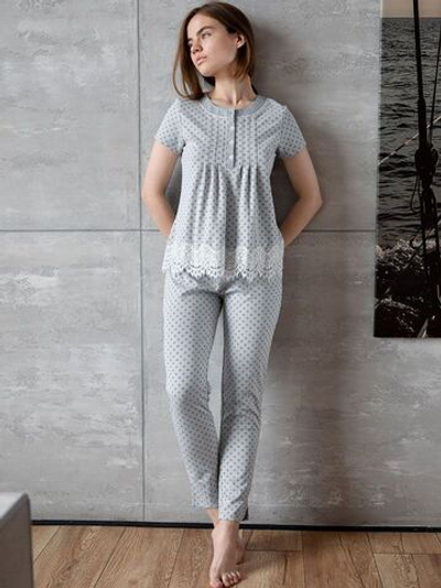 Домашние брюки на резинке (Размер: M) (Цвет: серый)