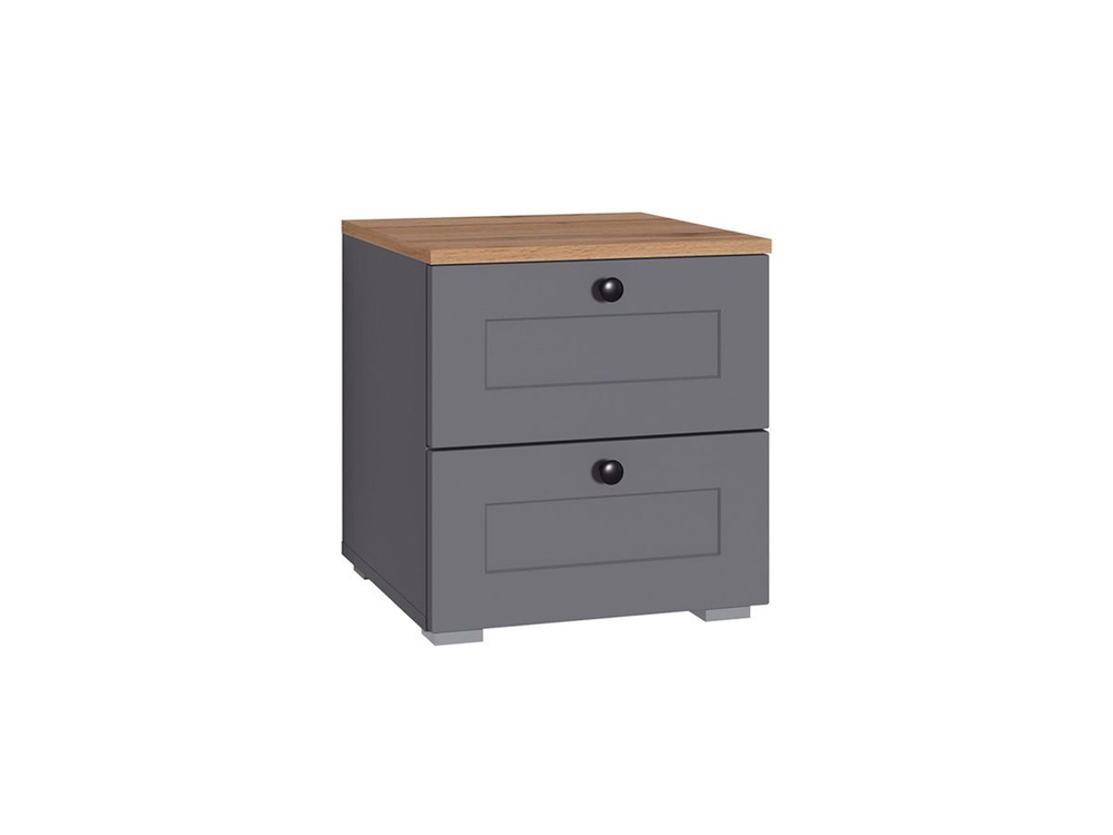 Остин Тумба прикроватная 16.152 графит/дуб золотой