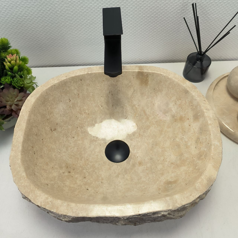 Раковина из мрамора Erozy Cream EM-62684 (46*38*16) 124