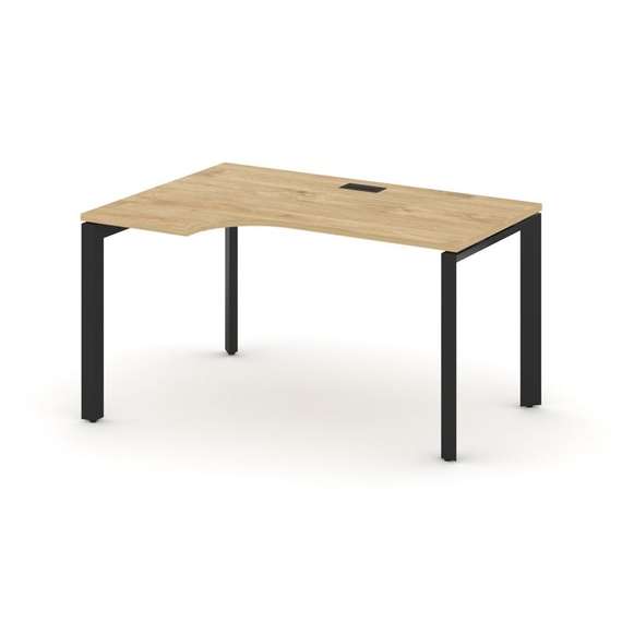 Style Project Стол рабочий эргономичный SN-59P.SPA-022(L) Тиквуд Светлый/Металл Черный/Черный Заглуш