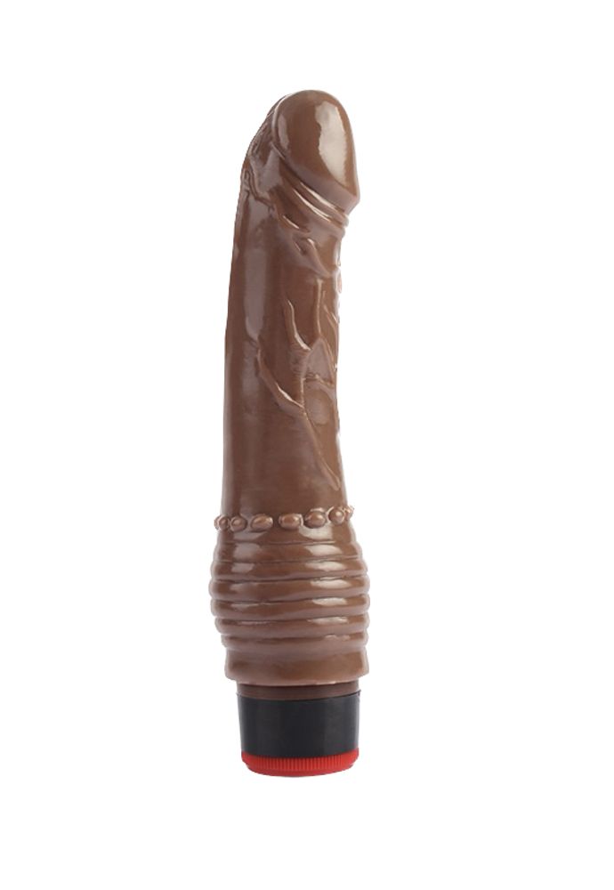 ВИБРАТОР CNT 7.6&#39;&#39; VIBRATING DILDO BROWN