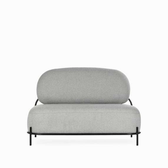 Двухместный диван Pawai 125 см, серый