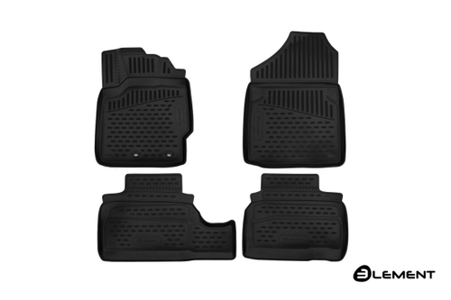 Коврики 3D в салон TOYOTA Vitz (130), 2010-2016, сед., правый руль, 4 шт. (полиуретан) ELEMENT3D48138210K