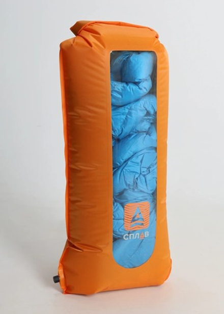 Гермомешок компрессионный с окном Сплав 35л оранжевый