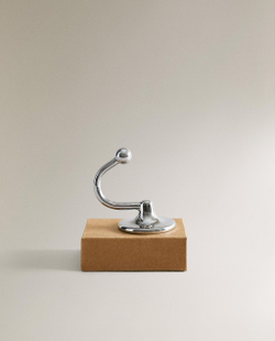 Zara Home крючок для ванной комнаты, латунь, серебристый