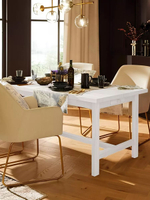 Стол кухонный, 220х90х74, Таула, обеденный, с ящиками, из массива дуба, MAKOSA