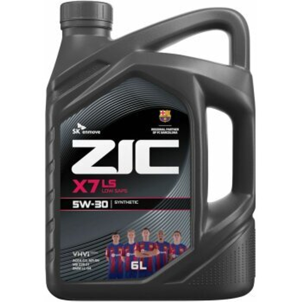 Масло моторное ZIC X7 LS 5w30 SN/CF, ACEA C3, Dexos2 6л