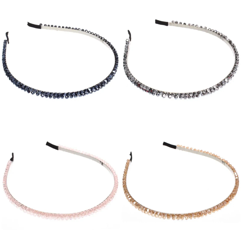 Ободок для волос «КОЛЛИНА», микс 4 цвета, 0,5см (блистер Кокетка в минивложении)