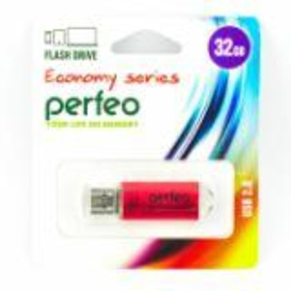 Флеш накопитель 2.0 Perfeo 32GB E01 Red economy series