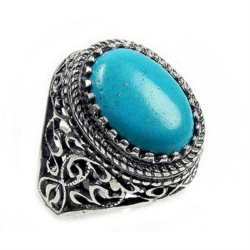 Кольцо "Болория" бирюза голубая асс.