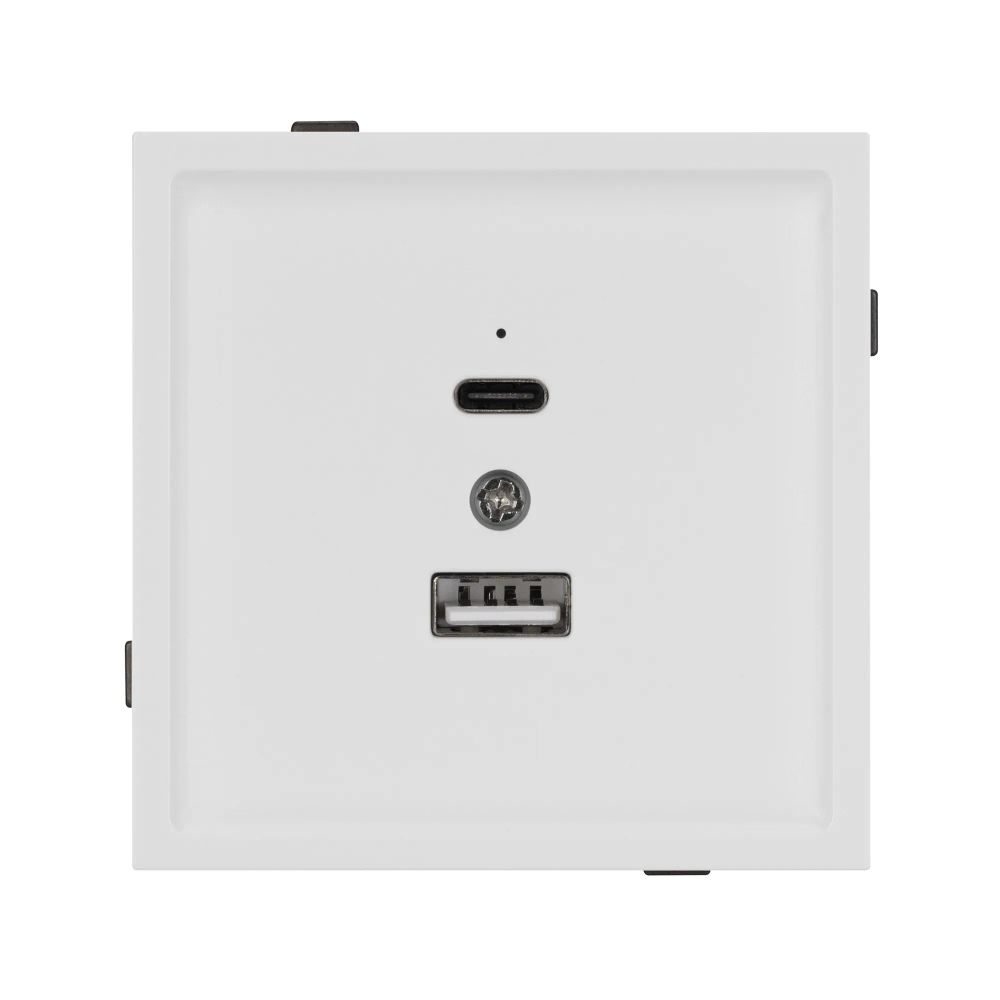 Механизм USB розетки SCT-TENDO-MUAC-SFPL-WH (5V, 3A, QC3) (Arlight, Матовый белый) 054539