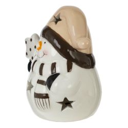 GAEM Фигурка декоративная "Снеговик" с подсветкой (LR44x2), L, L7,5 W6,5 H9 см