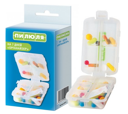 Таблетница «Органайзер» на 7 дней, Пилюля