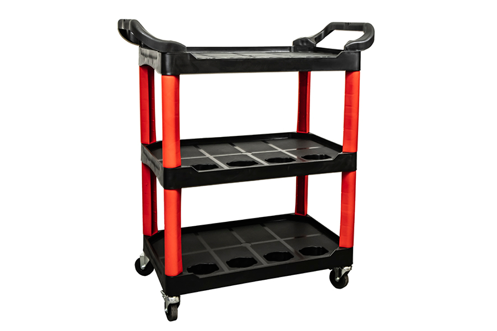 Тележка открытая на колесах 3 полки TIL80013