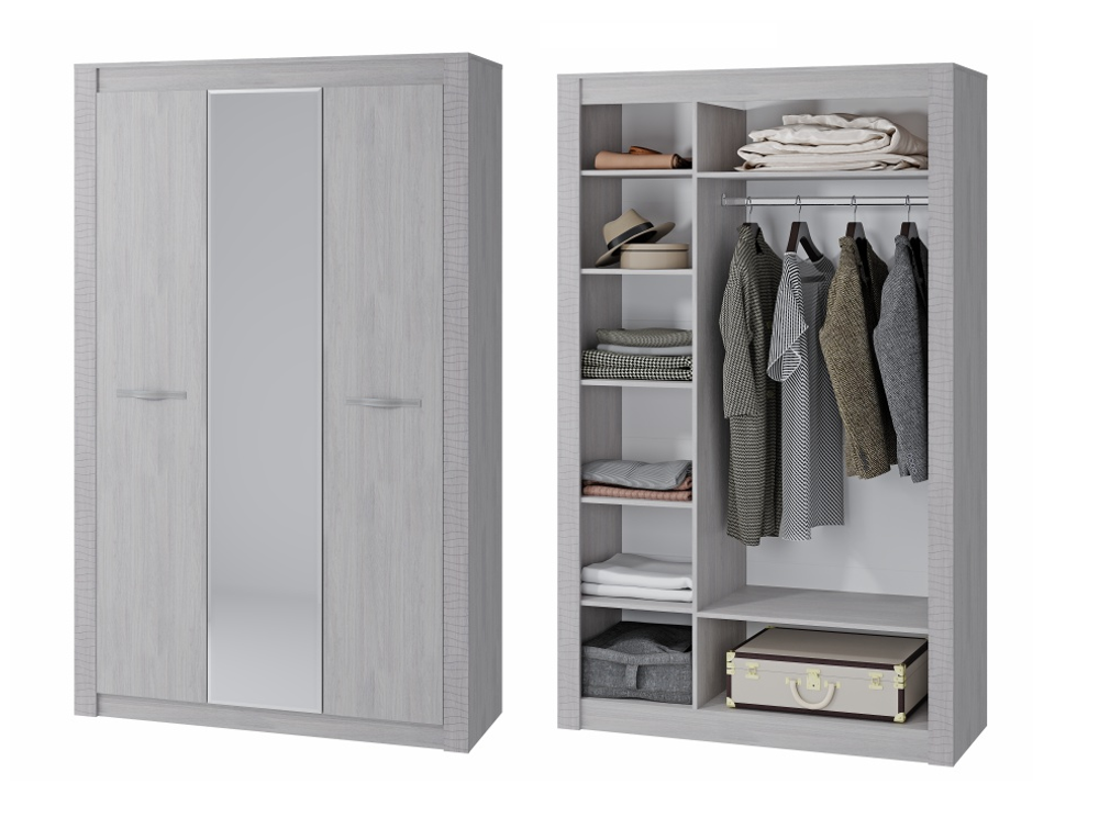 Шкаф 3-х ств Монако ШК-38 ясень белый