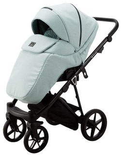 Детская коляска Adamex Porto 2 в 1 PO-PS25 (СЕРО-ЗЕЛЕН+СЕРО-ЗЕЛЕН.КОЖА)