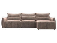 Диван угловой Лига-051 НПБ Лонг угол универсальный ВЕЛЮР TOWER 05 бежевый