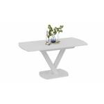 Стол кухонный обеденный раздвижной Чёрный Муар/Стекло Чёрный Мрамор, Салерно, 120х80х75 см