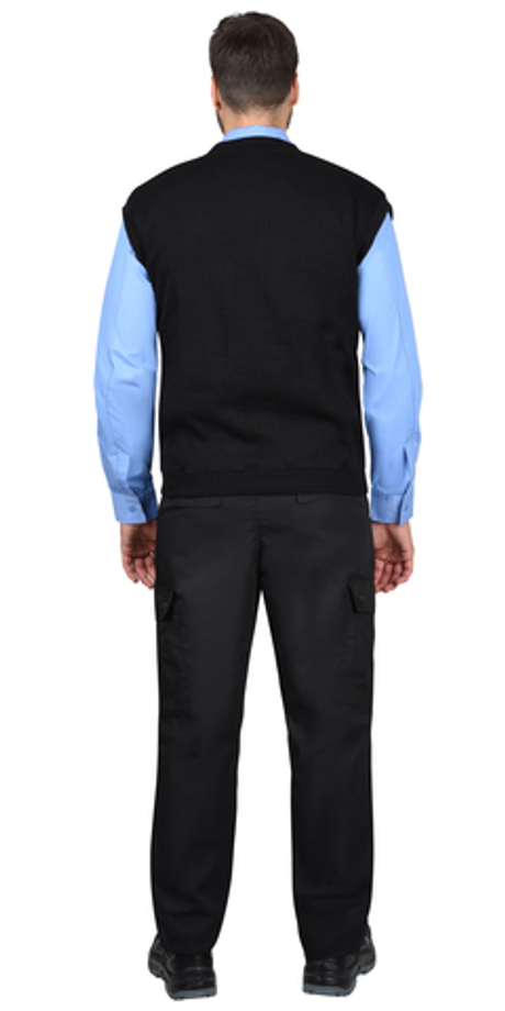 Жилет трикотажный черный