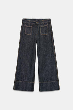 ZARA ДЖИНСОВЫЕ КЮЛОТЫ Z1975, ЧЕРНЫЙ