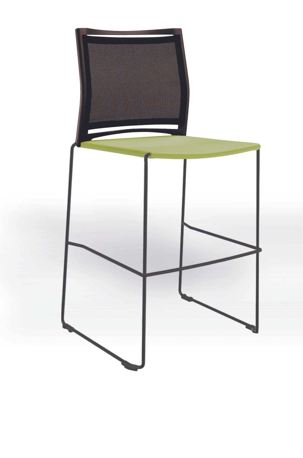 Web стул на полозьях кухонный/барный со спинкой-сеткой