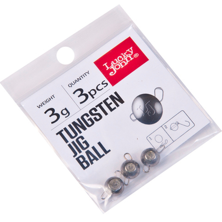 Джиг головки TUNGSTEN JIG BALL, 3г, набор 2шт., арт. LJTB-003