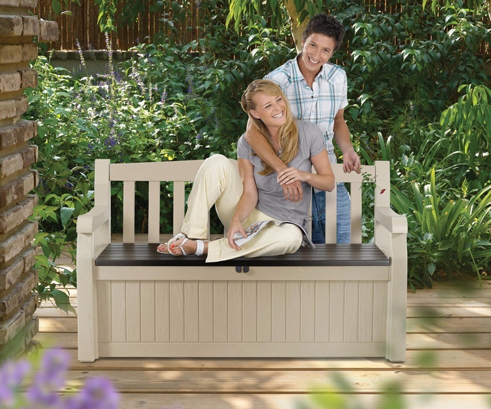 Сундук-лавочка Keter "EDEN", 265 л, бежевый-коричневый