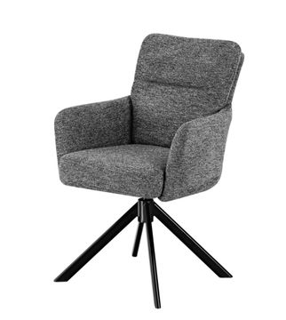 Стул обеденный, крутящийся Rue темно-серая ткань