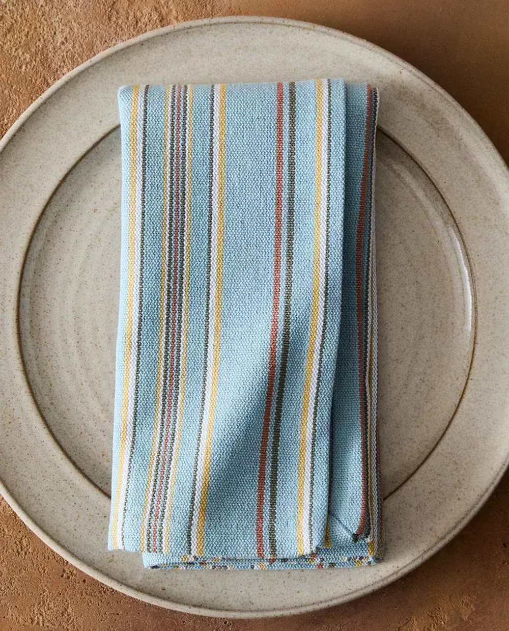 ZARA HOME НАБОР САЛФЕТОК ИЗ ХЛОПКА В РАЗНОЦВЕТНУЮ ПОЛОСКУ, СИНИЙ