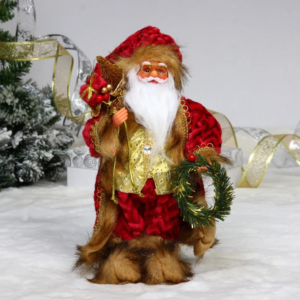 Дед Мороз - Лесовичок «Новый год на пороге» 30 см, Красный