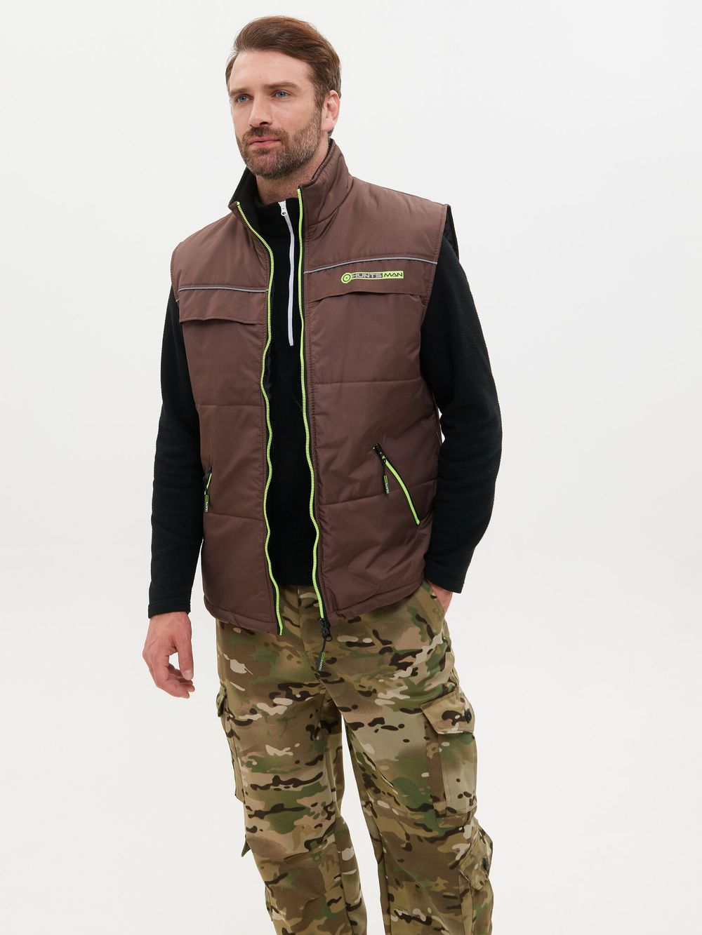 Жилет демисезонный Беркут ткань Дюспо цвет Коричневый Жилет демисезонный Беркут ткань Дюспо цвет Коричневый