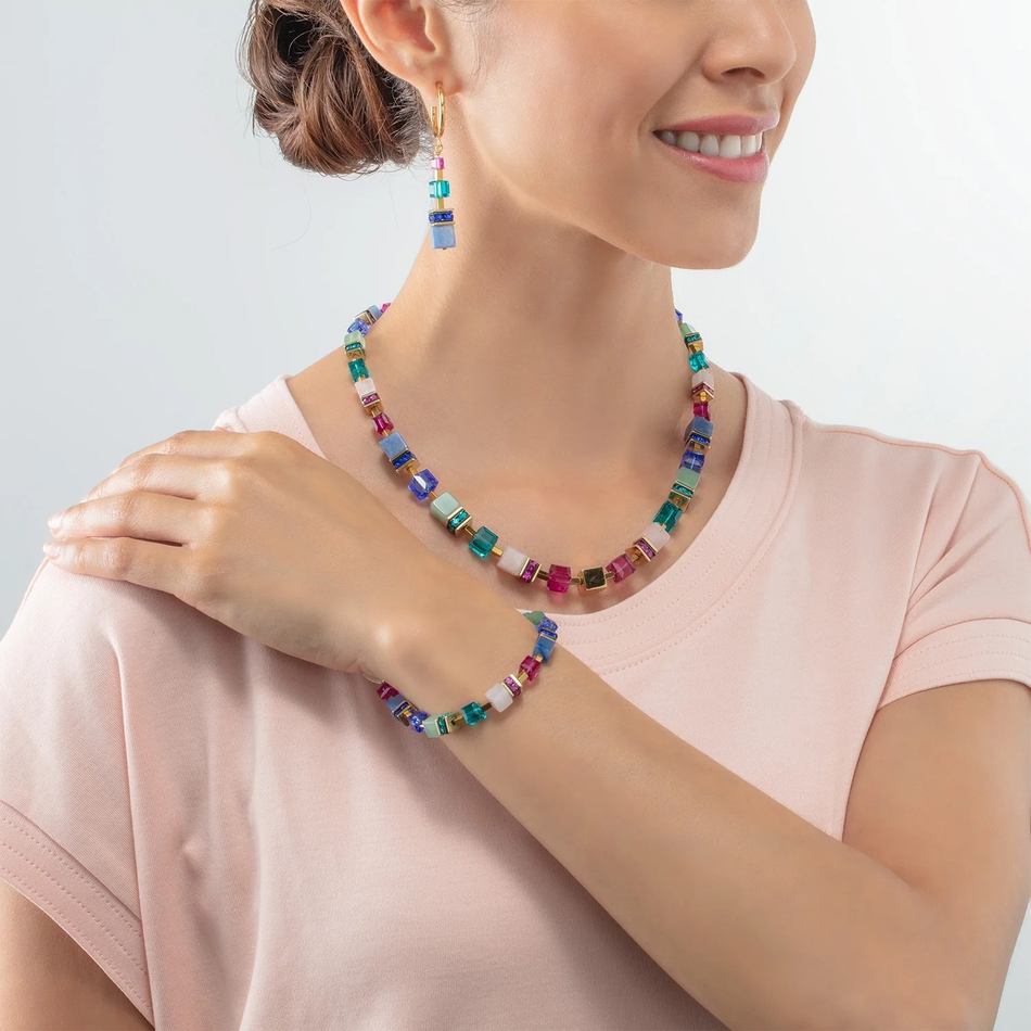 Серьги-пусеты Coeur de Lion Multicolour Gemstone 3039/21-1561