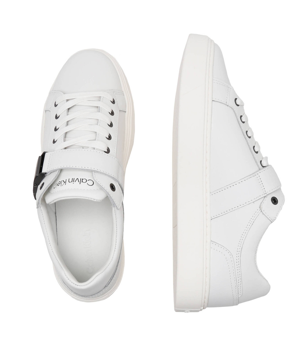 Кожаные кроссовки Calvin Klein - белый(HM0HM01381)