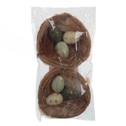 GAEM Набор из 2-х изделий декоративных "Гнездо пасхальное" (8*4,5), L17 W9 H2 см