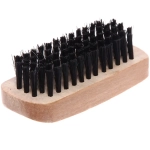 Щетка для обуви деревянная с искусственным ворсом «Мини», цвет щетины черный, 9*3,5см✦